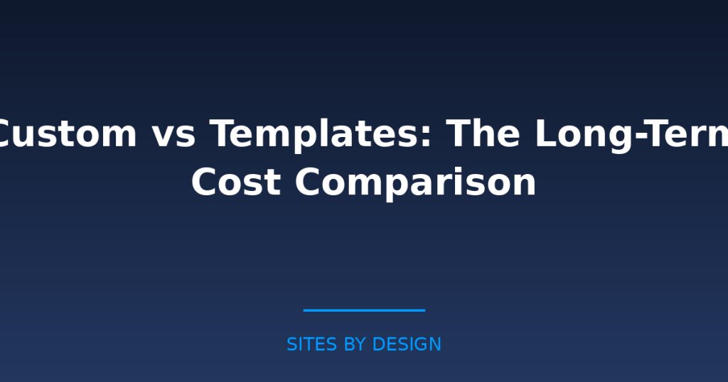 Custom vs Templates: The Long-Term Cost Comparison