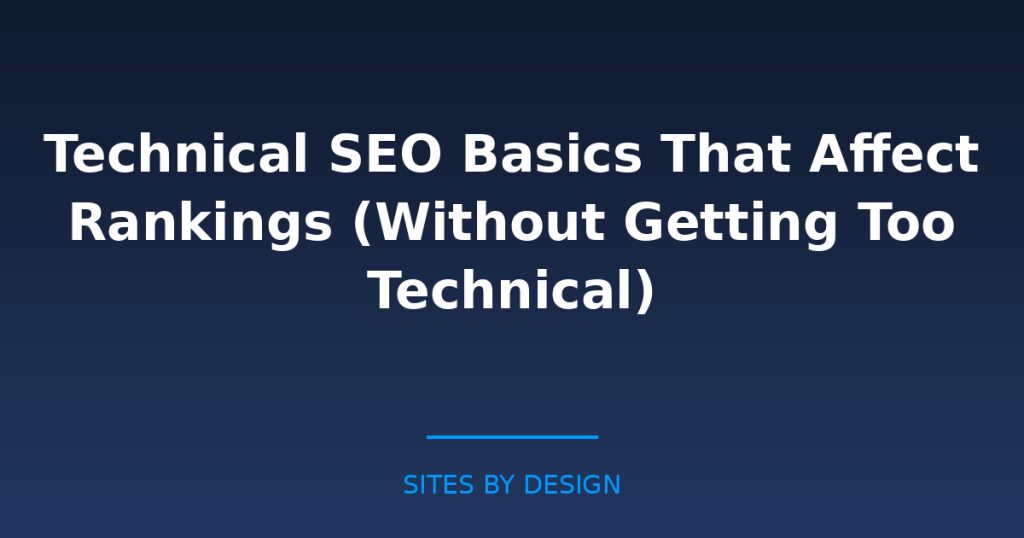 Technical SEO Basics That Affect Rankings Without Getting Too Technical